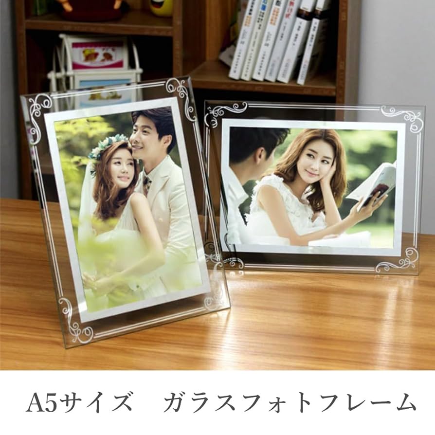 フォトフレーム ガラス付き Amazon.co.jp: [XYJP] 縦置き 横置きどちらも対応できる木製の